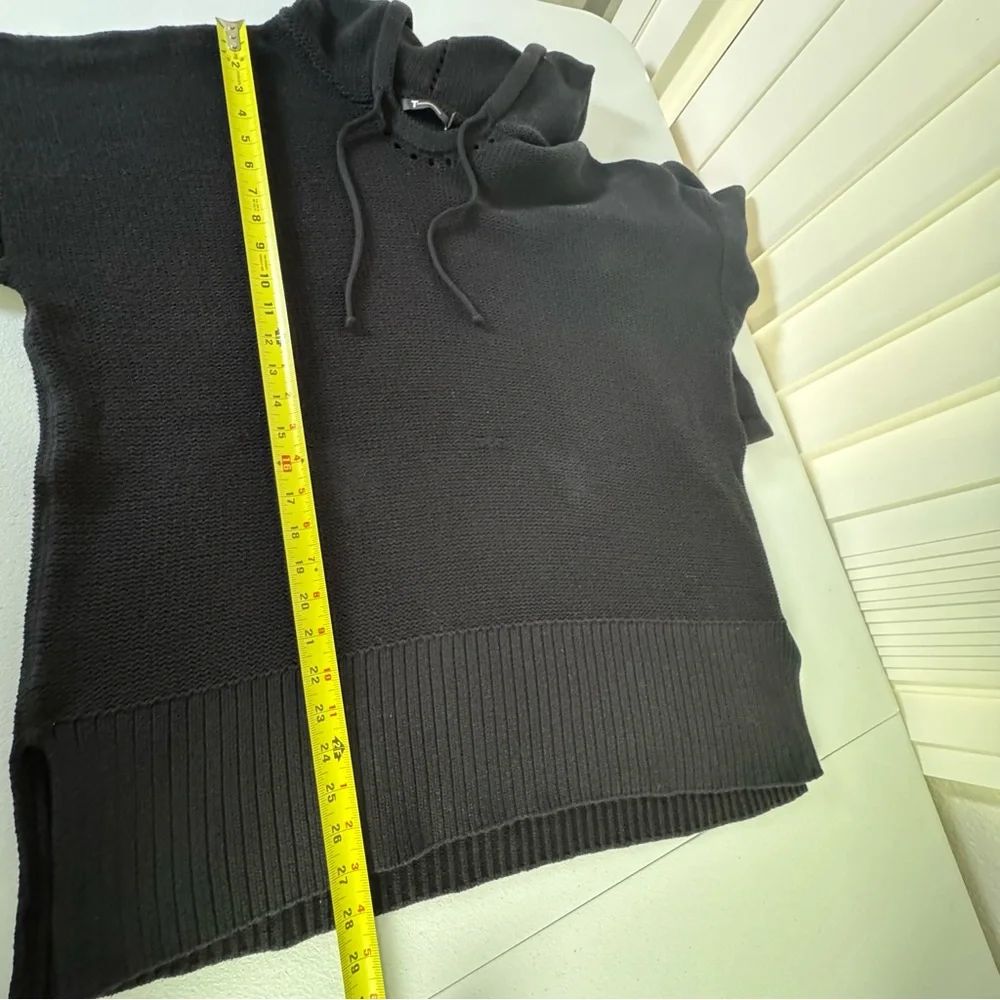 T by Alexander Wang Black Hooded Sweater Size M Oversize